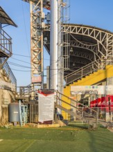 Sign shows list of ground rules for Singha Stadium in Chiang Rai, Thailand