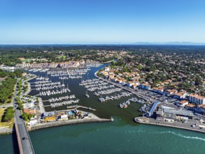 Capbreton from a drone, Landes, Nouvelle-Aquitaine, France