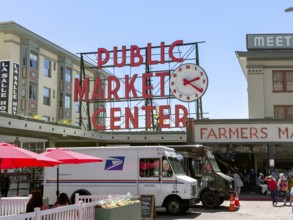 Publik Market Centre at Pike Place Market, Seattle, Washington, USA, North America