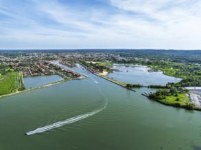 La Teste-de-Buch from a drone, Arcachon, Gironde, France