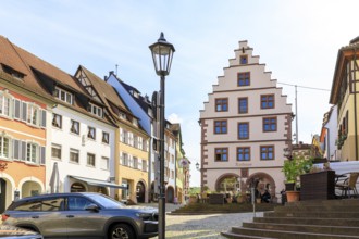 Town hall with stepped gable on the market square, Endingen am Kaiserstuhl, Baden-Württemberg,