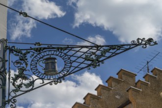 Nose sign with beer mug of a pub, Burglengenfeld, Upper Palatinate, Bavaria, Germany