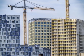 Construction of over 920 student flats at Cambridgelaan in the Science Park, University of Utrecht,