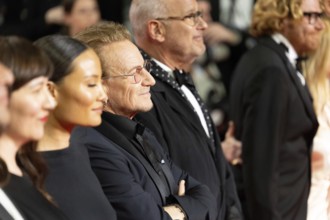 Cannes, France - 16.5.2024: Kelly McNamara, Bono on the red carpet during the 78th Cannes