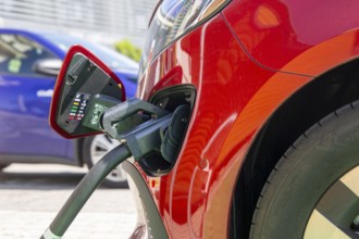 Mercedes EQV 300 at a charging station in Ludwigshafen am Rhein