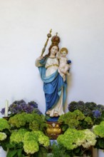 Patrona Bavariae, western outer wall of the church, Benedictine Abbey Schäftlarn, Isar Valley,