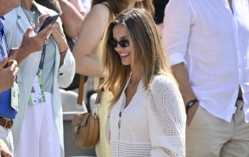 Nicola Cavanis, girlfriend of Mats Hummels, grandstand, tennis, ATP 250, BOSS Open 2025, Stuttgart,