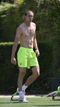 Training, warm-up, Alexander Zverev GER, upper body naked, tennis, ATP 250, BOSS Open 2025,