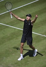 Justin Engel GER Cheering Emotion Gesture Gesture after match win, Tennis, ATP 250, BOSS Open 2025,