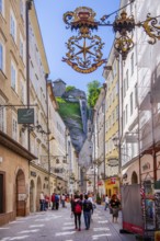 Getreidegasse in the historic city centre, Salzburg, Salzachtal, Land Salzburg, Austria