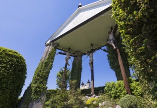 Way of the Cross to the Maria Plain pilgrimage church, baroque church, Bergheim near Salzburg,