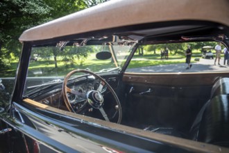Grosse Pointe Shores, Michigan - The 1937 Packard Twelve 1508 Rollston convertible was on display