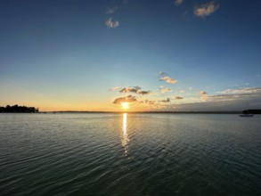 Evening atmosphere, Lake Starnberg, Bavaria, Germany