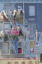 Mural on building by Bill Weber, San Francisco, California, USA