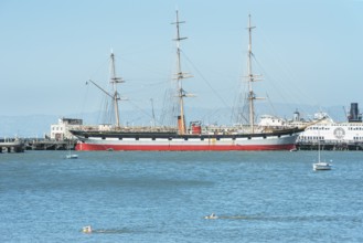 People swimming in San Francisco bay, San Francisco, California, USA