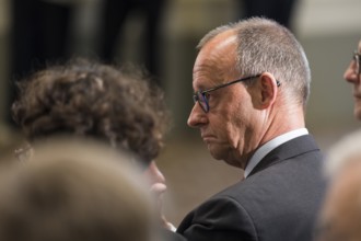 Friedrich Merz (Chancellor of the Federal Republic of Germany) at the presentation of the German