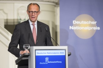 Friedrich Merz (Chancellor of the Federal Republic of Germany) speaks at the presentation of the
