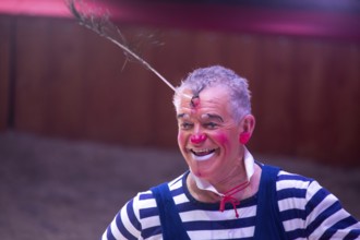 Performance by Circus Barelli in Mannheim***Picture: Pieric, the clown from France