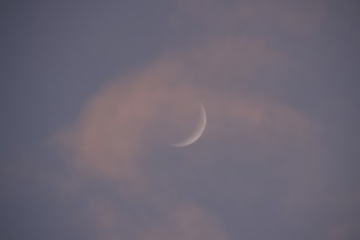 Evening sky and moon, Germany