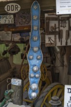 Cowbells in a junk shop, Bavaria, Germany