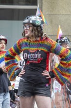 Detroit, Michigan USA - 8 June 2025 - Gay, lesbian, bisexual, and transgender activists and their