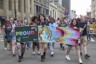 Detroit, Michigan USA - 8 June 2025 - Gay, lesbian, bisexual, and transgender activists and their