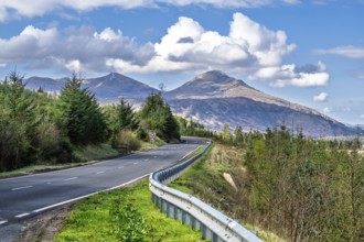 Ben More and Road A85, Crianlarich, Scotland, UK