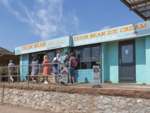 Teign Bean cafe ice cream, Eastcliff, Teignmouth, south Devon, England, UK