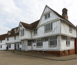 Historic timber-framed Guildhall building, Lavenham, Suffolk, England, UK C 16th century