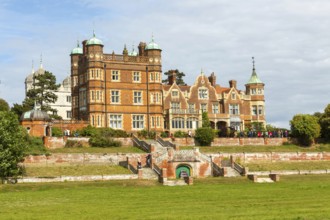 People on guided tour of Bawdsey Manor Bawdsey, Suffolk, England, UK