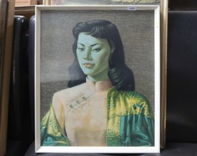 Miss Wong by Tretchikoff, Boots picture at auction, England, UK c 1960s