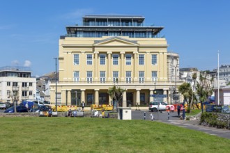 Riviera Apartments building former cinema, Den Crescent, Teignmouth, south Devon, England, UK