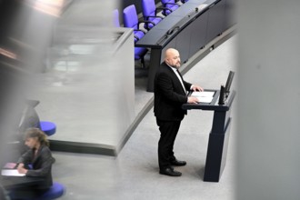 Dr Jonas Geißler (CDU/CSU) speaks on the Gaza war item on the agenda of the eleventh session of the