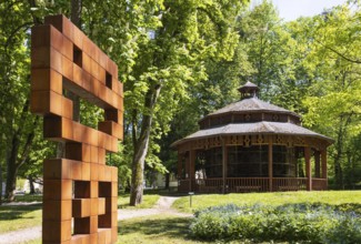 Graduation house, graduation grotto in the spa gardens, spa town, Bad Hall, Traunviertel, Upper