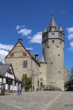 Inner courtyard of Altena Castle, Altena, Sauerland, Westphalia, North Rhine-Westphalia, Germany