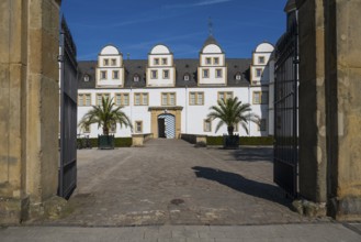 Neuhaus Palace, prince-bishop's residence, Weser Renaissance, Paderborn, Westphalia, North