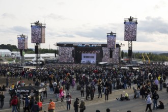 The band The Ghost Inside plays on the Mandora Stage at the Rock am Ring Festival on Sunday,