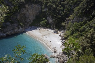 Fakistra Beach on the Aegean Sea, Pelion Peninsula, Thessaly, Greece