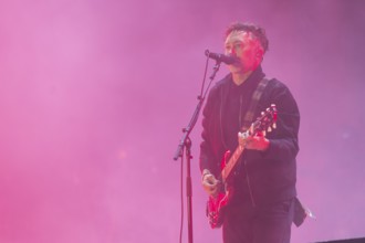 Tim McIlrath, singer of Rise Against at the Rock am Ring Festival on Saturday, Nürburgring race