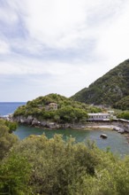 Natural harbour of Damouchari on the Aegean Sea, Pelion or Pelion Peninsula, Magnisia, Thessaly,
