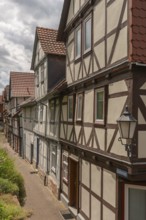 Old fishermen's settlement along the Werra, Bad Sooden, Allendorf, district Allendorf, street