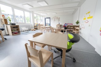 Versatile nursery room with child-friendly furniture, transitional containerised nursery, Gechingen