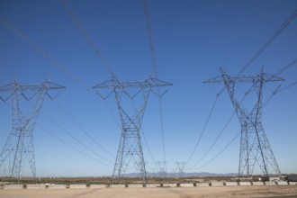 Tonopah, Arizona - Electrical transmission wires from the Palo Verde Nuclear Power Plant