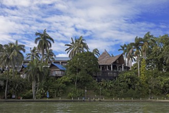 Hotel Villa Caribe on the banks of the Rio Dulce River, Livingston, Izabal Department, Guatemala