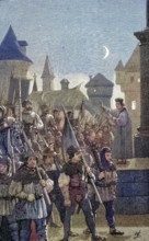 German Peasants' War, 1524-1526, Ambrosius Süß blesses the peasant army in Würzburg. Augustiner
