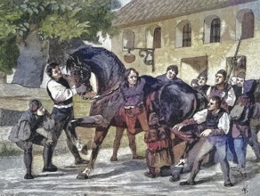 German Peasants' War, 1524-1526, liberation of the priest Matthaeus. Matthew Alber (also Aulber)