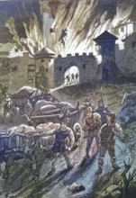 German Peasants' War, 1524-1526, Fire of Hohenstaufen Castle/German Peasants' War, fire of