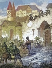 German Peasants' War, 1524-1526, Dietrich von Weiler lets Weinsberg fire on the peasants'