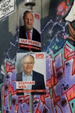 Election posters by Stephan Weil and Ulf Prange, SPD, The Land in Good Hands, 2022, Oldenburg,
