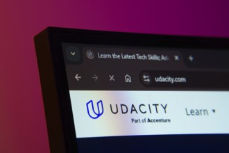 Dhaka, Bangladesh- 02 June 2025: Close-up of a computer screen displaying the UDACITY web interface